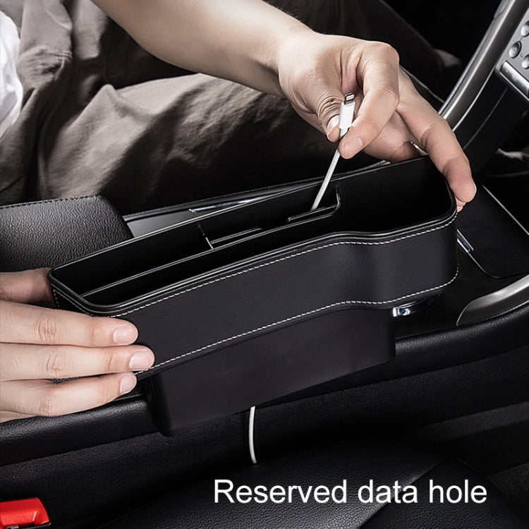 Car Multi-functional Console Box Cup Holder Seat Gap Side Storage Box, Frizzled Feather Style, Color:Red(Main Driver Seat) by buy2fix