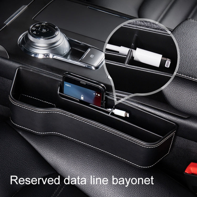 Car Multi-functional Console Box Cup Holder Seat Gap Side Storage Box, Frizzled Feather Style, Color:Red(Main Driver Seat) by buy2fix