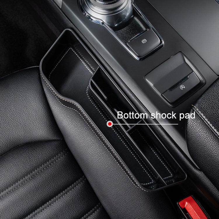 Car Multi-functional Console Box Cup Holder Seat Gap Side Storage Box, Leather Style, Color:Beige(Main Driver Seat) by buy2fix