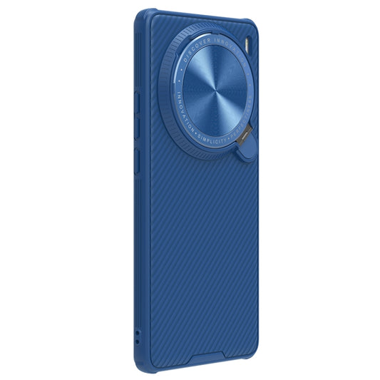 For vivo X100 Pro NILLKIN Black Mirror Prop CD Texture Mirror Phone Case(Blue) by NILLKIN