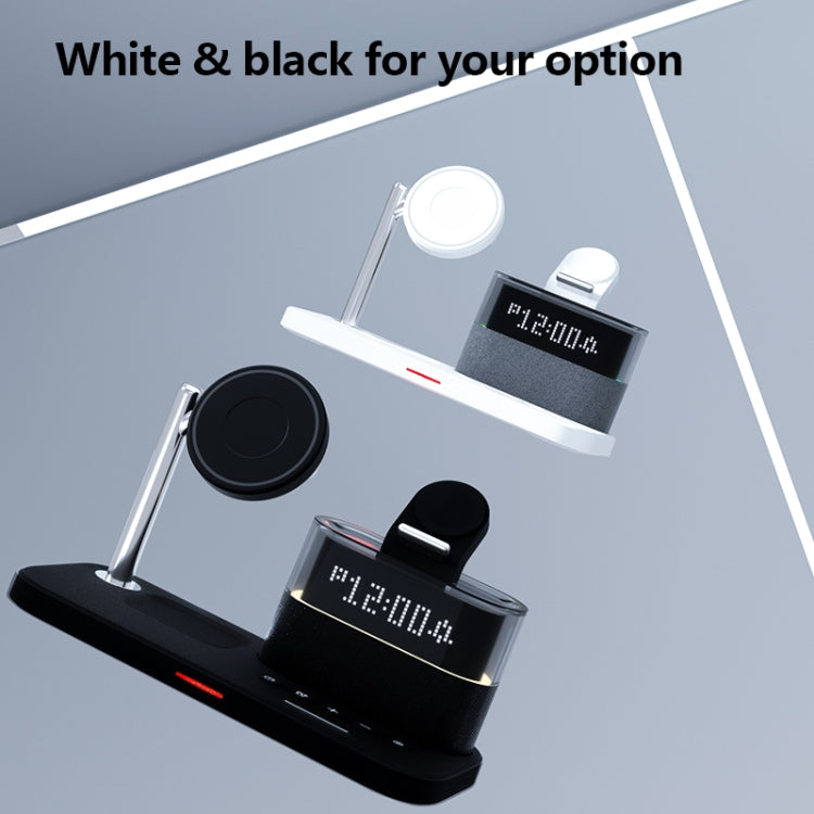 CO9 15W 5 in 1 Multifunctional Wireless Charger Bedside Clock Lamp(White) by buy2fix