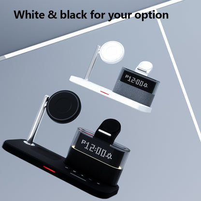 CO9 15W 5 in 1 Multifunctional Wireless Charger Bedside Clock Lamp(White) by buy2fix