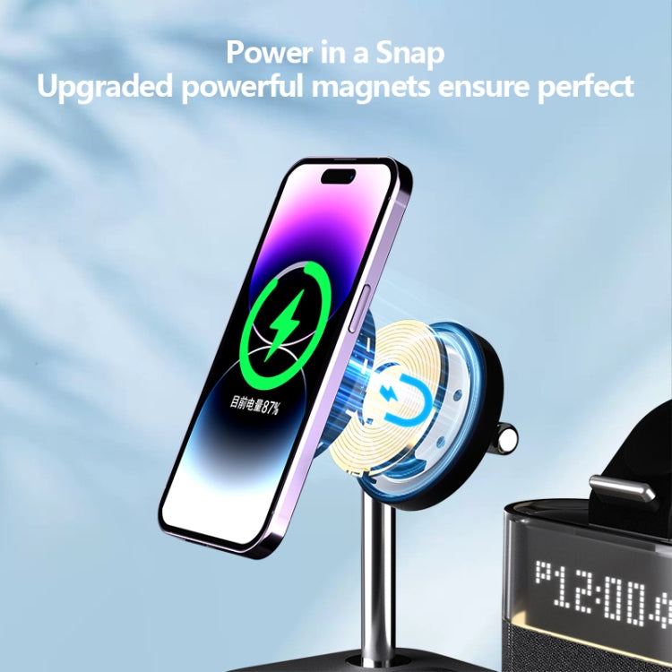 CO9 15W 5 in 1 Multifunctional Wireless Charger Bedside Clock Lamp(White) by buy2fix