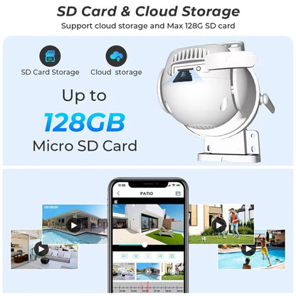 QX95 6MP WiFi Dual Camera Supports Two-way Voice Intercom & AI Recognition(US Plug) by buy2fix