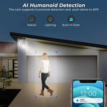 QX95 6MP WiFi Dual Camera Supports Two-way Voice Intercom & AI Recognition(US Plug) by buy2fix