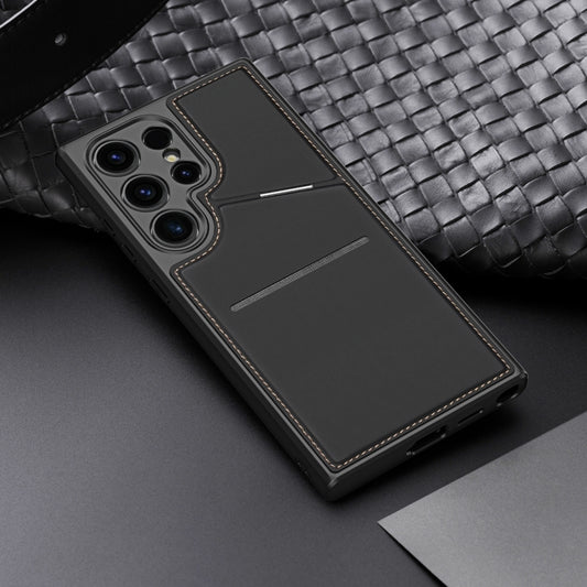 For Samsung Galaxy S24 Ultra 5G DUX DUCIS Rafi II Series MagSafe Magnetic Holder RFID Phone Case(Black) by DUX DUCIS