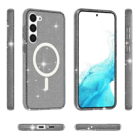 For Samsung Galaxy S24+ 5G Terminator Style Glitter Powder MagSafe Magnetic Phone Case(Black) by buy2fix