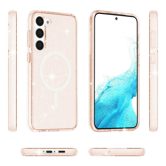 For Samsung Galaxy S24+ 5G Terminator Style Glitter Powder MagSafe Magnetic Phone Case(Gold) by buy2fix