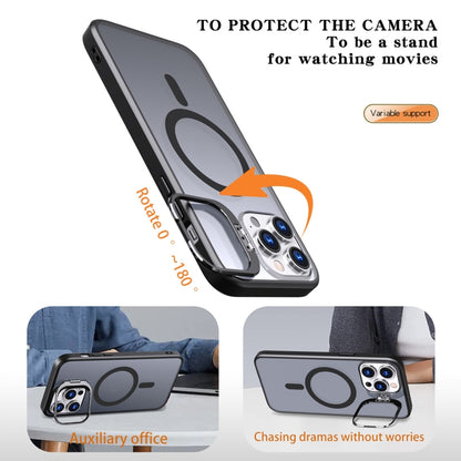 For iPhone 14 Pro Max Metal Invisible Camera Holder MagSafe Magnetic Phone Case(Black) - iPhone 14 Pro Max Cases by buy2fix | Online Shopping UK | buy2fix