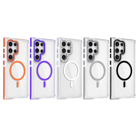 For Samsung Galaxy S24+ 5G Dual-Color Clear Acrylic Hybrid TPU MagSafe Phone Case(Grey) by buy2fix