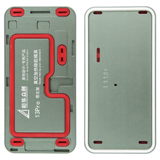 For iPhone 13 Pro LCD Screen Frame Vacuum Heating Glue Removal Mold with Holder