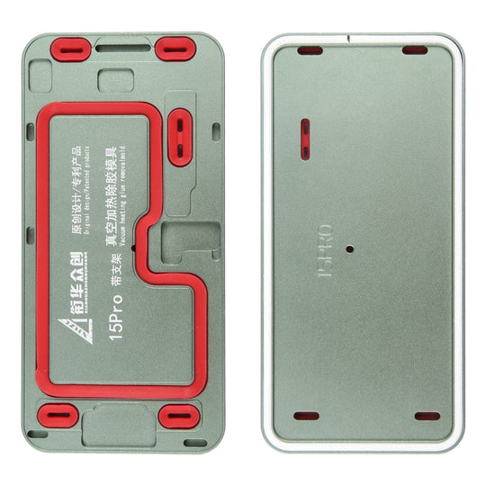 For iPhone 15 Pro LCD Screen Frame Vacuum Heating Glue Removal Mold with Holder