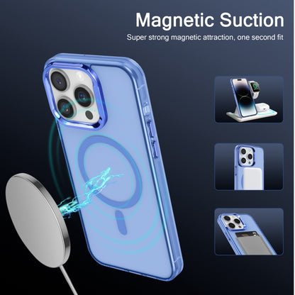 For iPhone 12 Pro Max Electroplated IMD Magsafe PC Hybrid TPU Phone Case(Blue) - iPhone 12 Pro Max Cases by buy2fix | Online Shopping UK | buy2fix