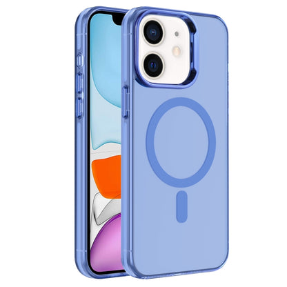 For iPhone 11 Electroplated IMD Magsafe PC Hybrid TPU Phone Case(Blue) - iPhone 11 Cases by buy2fix | Online Shopping UK | buy2fix