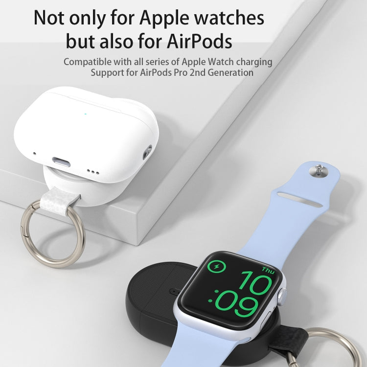 For Apple Watch / AirPods Series U20A Portable Magnetic Wireless Charger(Black) by buy2fix