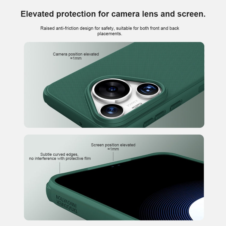For Huawei P70 Pro NILLKIN Frosted Shield Pro PC + TPU Phone Case(Green) - Huawei Cases by NILLKIN | Online Shopping UK | buy2fix