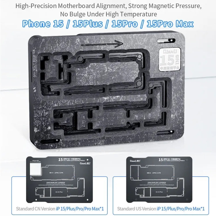 Qianli Magnetic Middle Layer BGA Reballing Platform For iPhone 15 Series - BGA Stencils by QIANLI | Online Shopping UK | buy2fix