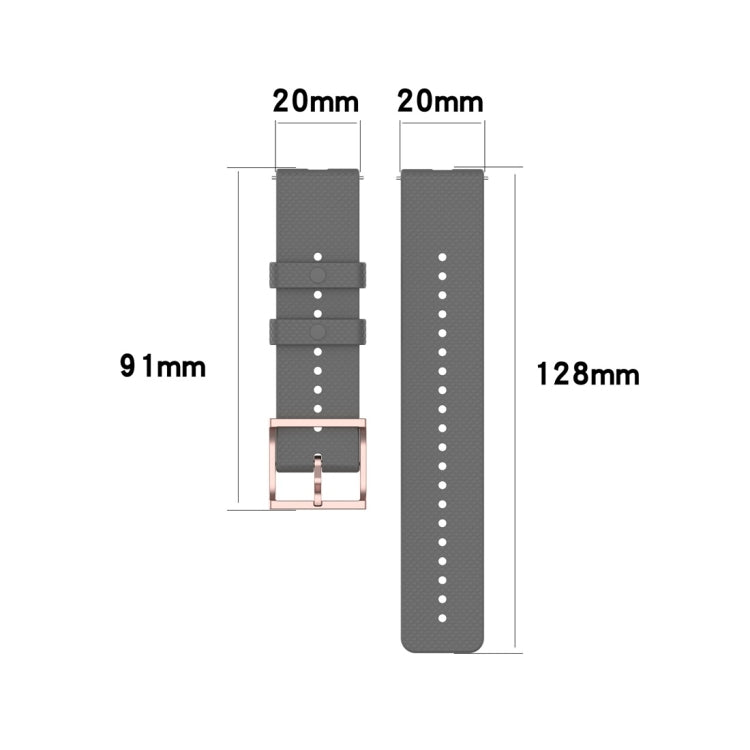 For Polar Ignite 20mm Dot Texture Watch Band(Grey) - Smart Wear by buy2fix | Online Shopping UK | buy2fix