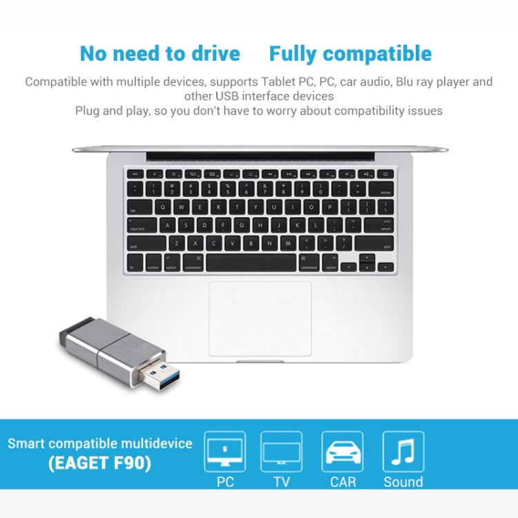 EAGET F90 256G USB 3.0 Interface Metal Flash U Disk - Computer & Networking by EAGET | Online Shopping UK | buy2fix