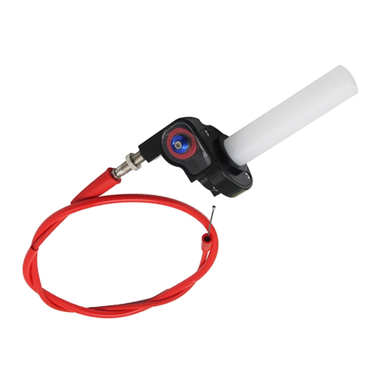 Off-road Motorcycle Modified 22mm Handle Throttle Clamp Hand Grip Big Torque Oil Visual Throttle Accelerator for with Cable(Red with Red Throttle Cable) - Grips by buy2fix | Online Shopping UK | buy2fix