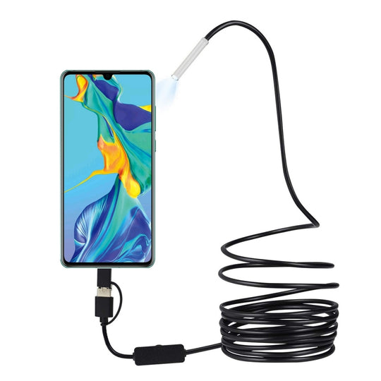 inskam107 3.9mm 3 In 1 HD Waterproof Industry Digital Endoscope Inspection Camera, Length:5m Hard Cable