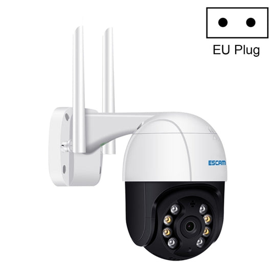 ESCAM QF518 5MP Smart WiFi IP Camera, Support AI Humanoid Detection / Auto Tracking / Dual Light Night Vision / Cloud Storage / Two Way Audio / TF Card, Plug:EU Plug(White)
