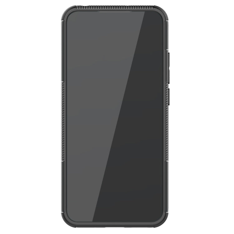 For Xiaomi Redmi 9A Tire Texture Shockproof TPU+PC Protective Case with Holder(Black) - Xiaomi Accessories by buy2fix | Online Shopping UK | buy2fix