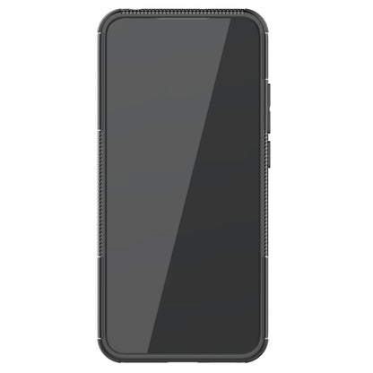 For Xiaomi Redmi 9A Tire Texture Shockproof TPU+PC Protective Case with Holder(Black) - Xiaomi Accessories by buy2fix | Online Shopping UK | buy2fix