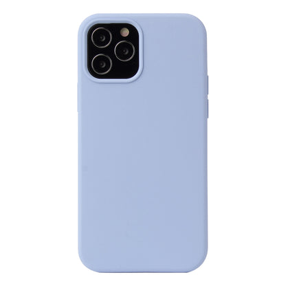 For iPhone 12 / 12 Pro Solid Color Liquid Silicone Shockproof Protective Case(Lilac Purple) - iPhone 12 / 12 Pro Cases by buy2fix | Online Shopping UK | buy2fix