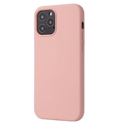 For iPhone 12 Pro Max Solid Color Liquid Silicone Shockproof Protective Case(Sakura Pink) - Apple Accessories by buy2fix | Online Shopping UK | buy2fix