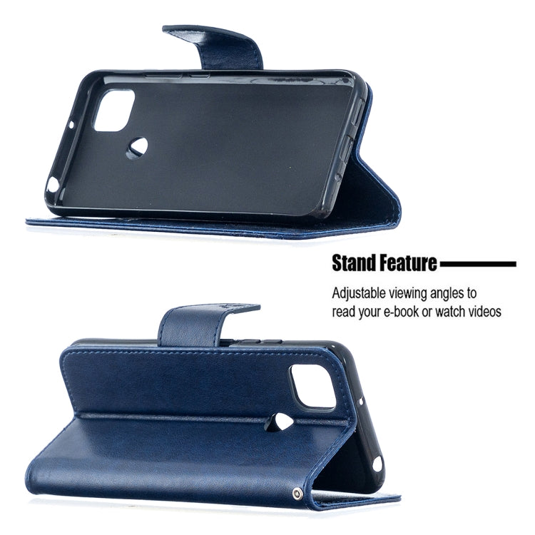 For Xiaomi Redmi 9C Two Butterflies Embossing Pattern Horizontal Flip Leather Case with Holder & Card Slot & Wallet & Lanyard(Dark Blue) - Xiaomi Cases by buy2fix | Online Shopping UK | buy2fix