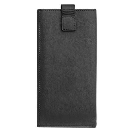 For iPhone 11 Pro Max QIALINO Nappa Texture Top-grain Leather Horizontal Flip Wallet Case with Card Slots(Black)