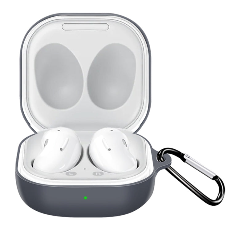For New Samsung Galaxy Buds Live/Pro Solid Color Anti-fall Earphone Protective Case with Hook(Green) - Samsung Earphone Case by buy2fix | Online Shopping UK | buy2fix