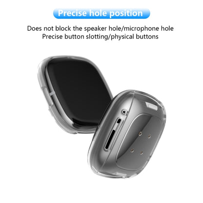 For Fitbit Versa 3 / Versa Sense Plating Full Package TPU Protective Case(Transparent) - Smart Wear by buy2fix | Online Shopping UK | buy2fix