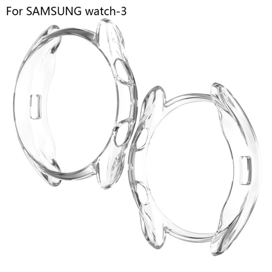 For Samsung Galaxy Watch 3 41mm Electroplating Hollow Half-pack TPU Protective Case(Transparent) by ENKAY
