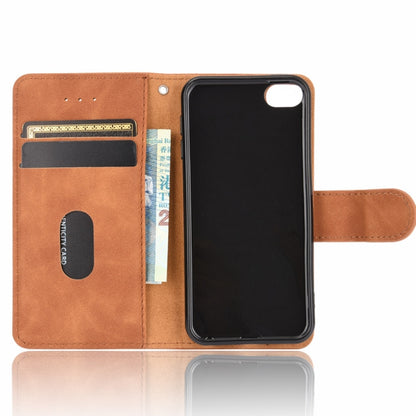 For iPod Touch 6 & 5 Solid Color Skin Feel Magnetic Buckle Horizontal Flip Calf Texture PU Leather Case with Holder & Card Slots & Wallet(Brown) - More iPhone Cases by buy2fix | Online Shopping UK | buy2fix