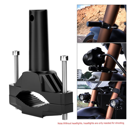 CS-1090A1 Motorcycle Modified Bumper Shock Absorption Fixture Spotlight Fixing Bracket(Black) by buy2fix