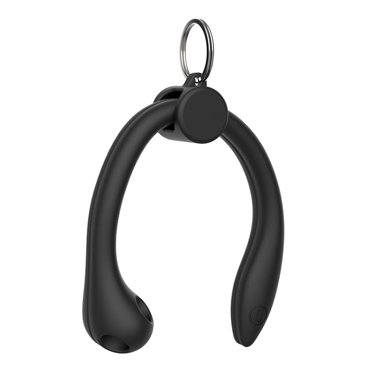 For AirPods 1 / 2 / AirPods Pro / Huawei FreeBuds 3 Wireless Earphones Silicone Anti-lost Lanyard Ear Hook(Black) - Apple Accessories by buy2fix | Online Shopping UK | buy2fix