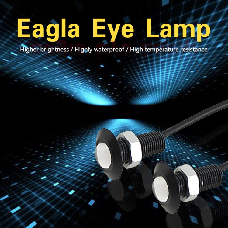 10 PCS 18mm 1.5W DC9-80V Motorcycle Eagle Eye Light Single Lens(White Light) - Eagle Eye Lights by buy2fix | Online Shopping UK | buy2fix