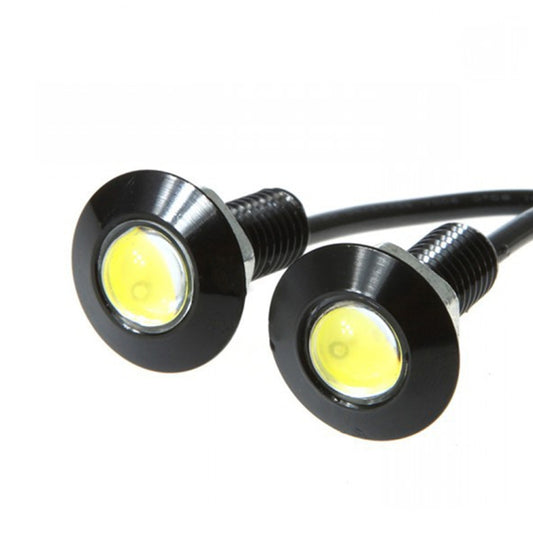10 PCS 23mm 1.5W DC9-80V Motorcycle Eagle Eye Light Single Lens(White Light) by buy2fix