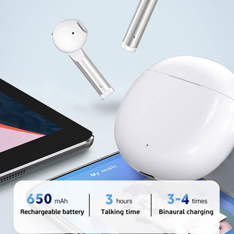 Fineblue J3 Pro TWS 5.0 Wireless Two Ear Bluetooth Headset with 650mAh Charging Cabin & Support Language Wakeup(White) - TWS Earphone by Fineblue | Online Shopping UK | buy2fix