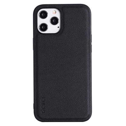 For iPhone 12 / 12 Pro GEBEI Full-coverage Shockproof Leather Protective Case(Black) - iPhone 12 / 12 Pro Cases by GEBEI | Online Shopping UK | buy2fix