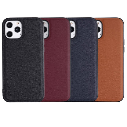 For iPhone 12 Pro Max GEBEI Full-coverage Shockproof Leather Protective Case(Brown) - iPhone 12 Pro Max Cases by GEBEI | Online Shopping UK | buy2fix