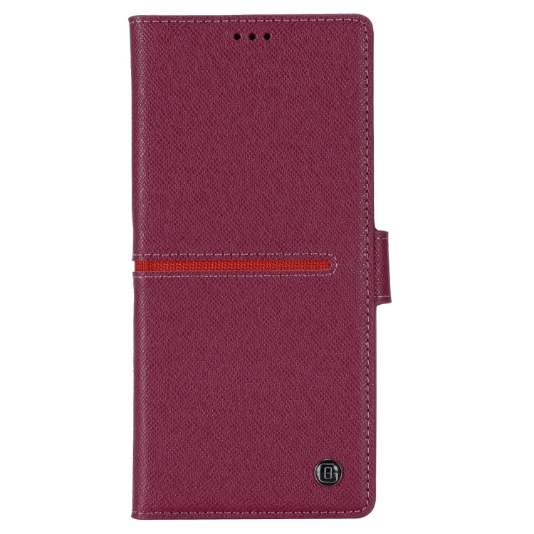 For Samsung Galaxy Note 20 GEBEI Top-grain Leather Horizontal Flip Protective Case with Holder & Card Slots & Wallet & Photo Frame(Wine Red) - Galaxy Note20 Cases by GEBEI | Online Shopping UK | buy2fix