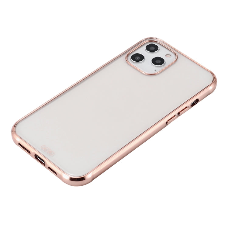 For iPhone 12 Pro Max GEBEI Plating TPU Shockproof Protective Case(Gold) - iPhone 12 Pro Max Cases by GEBEI | Online Shopping UK | buy2fix