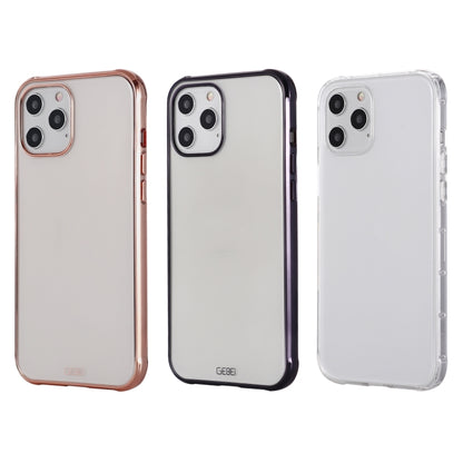 For iPhone 12 Pro Max GEBEI Plating TPU Shockproof Protective Case(Transparent) - iPhone 12 Pro Max Cases by GEBEI | Online Shopping UK | buy2fix