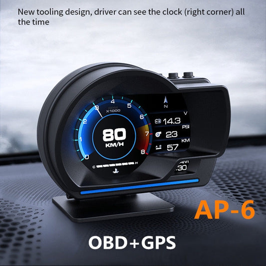 AP-6 Car HUD Head-up Display OBD GPS Driving Computer Code Table by buy2fix