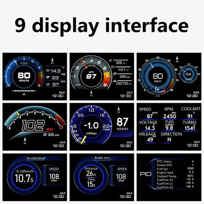 AP-6 Car HUD Head-up Display OBD GPS Driving Computer Code Table - Head Up Display System by buy2fix | Online Shopping UK | buy2fix