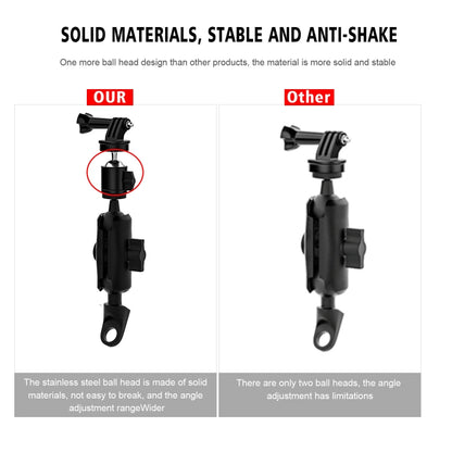 CS-1134B1 Motorcycle Bike Action Camera Recorder Mobile Phone Fixing Bracket Holder, Mirror Holder Version - Holder by buy2fix | Online Shopping UK | buy2fix