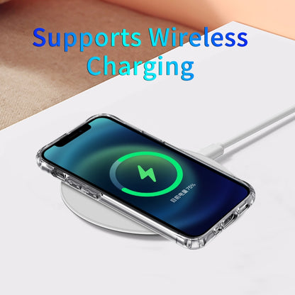 For iPhone 12 mini Magsafe Case Magnetic Ring Clear Crystal Acrylic +TPU Four-corner Airbag Shockproof Case (Transparent) by buy2fix
